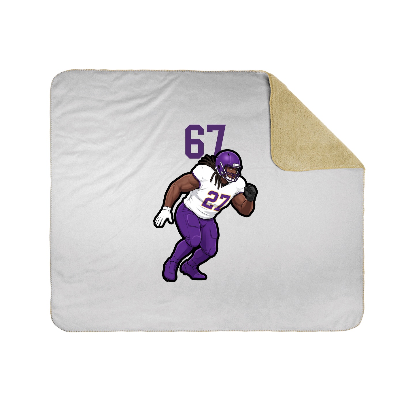Throw Blanket — Number Top in White