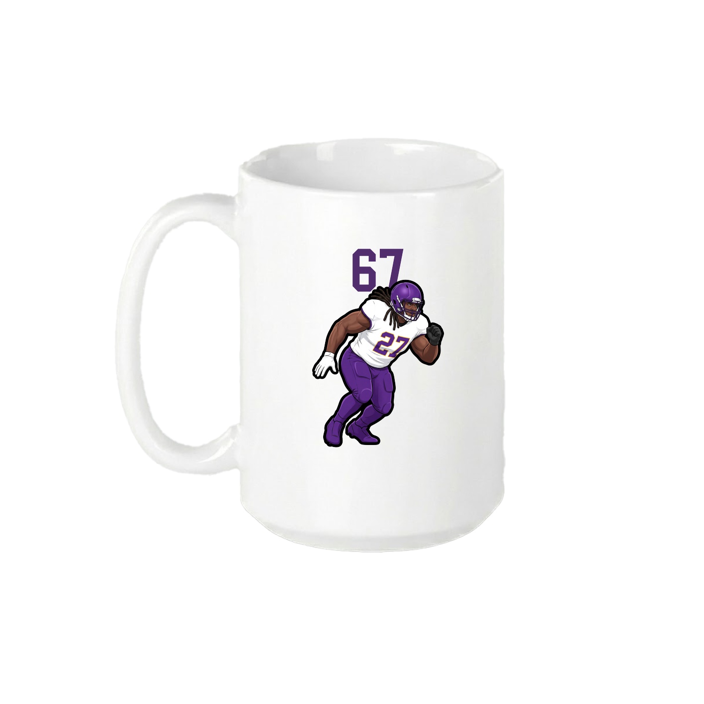 15oz Coffee Mug — Number Top in White