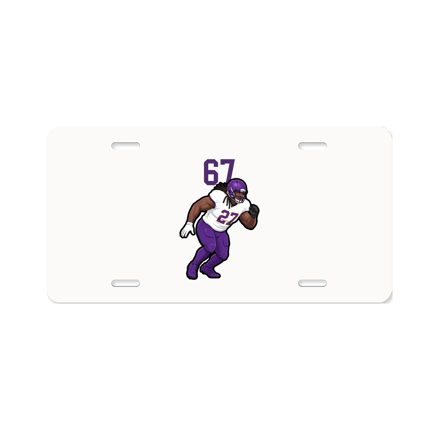 License Plate — Number Top in Classic