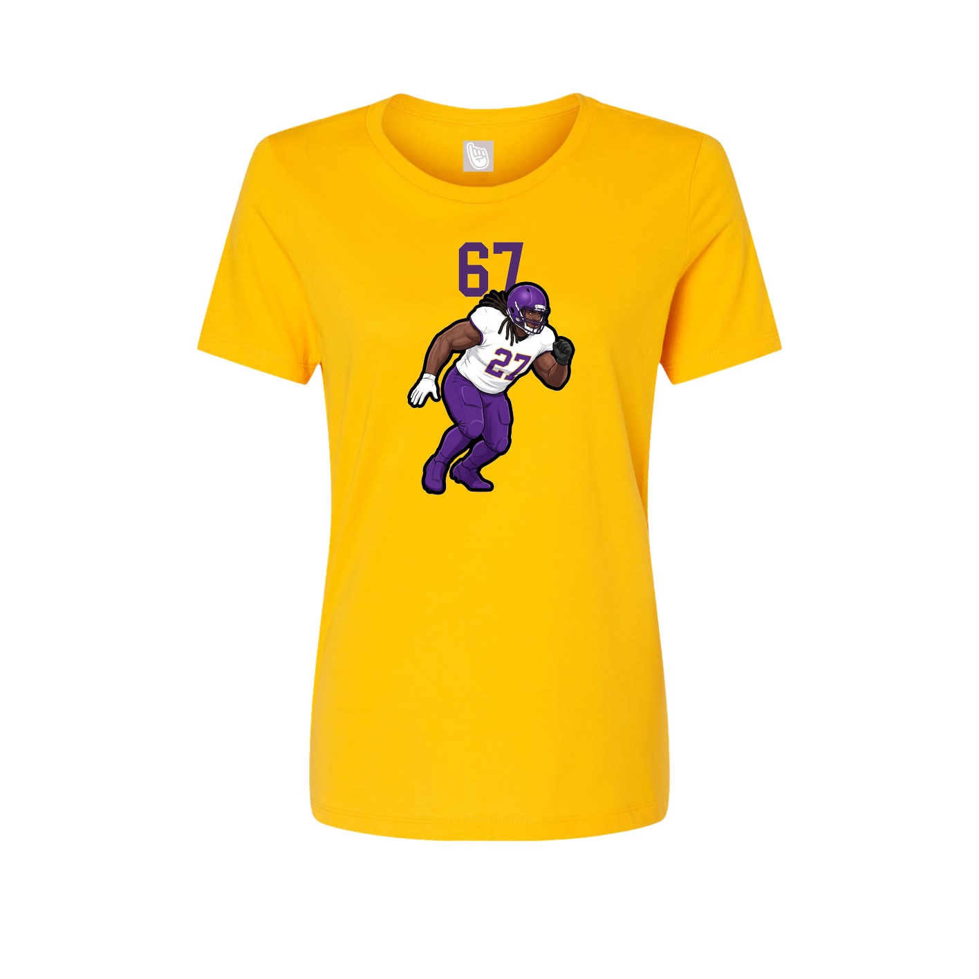 Womens Tee — Number Top in Gold