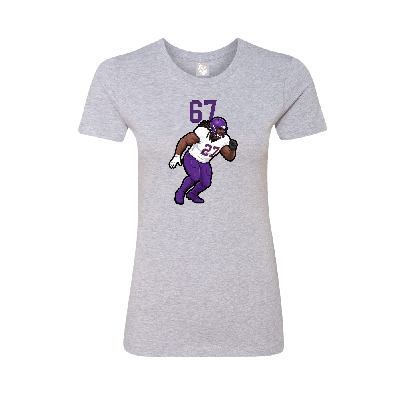 Womens Tee — Number Top in Grey