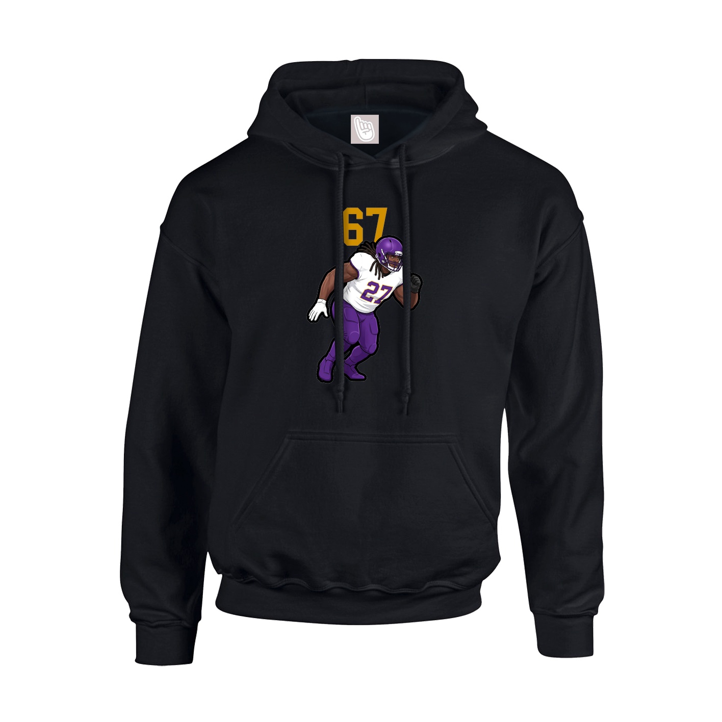 Youth Hoodie — Number Top in Black