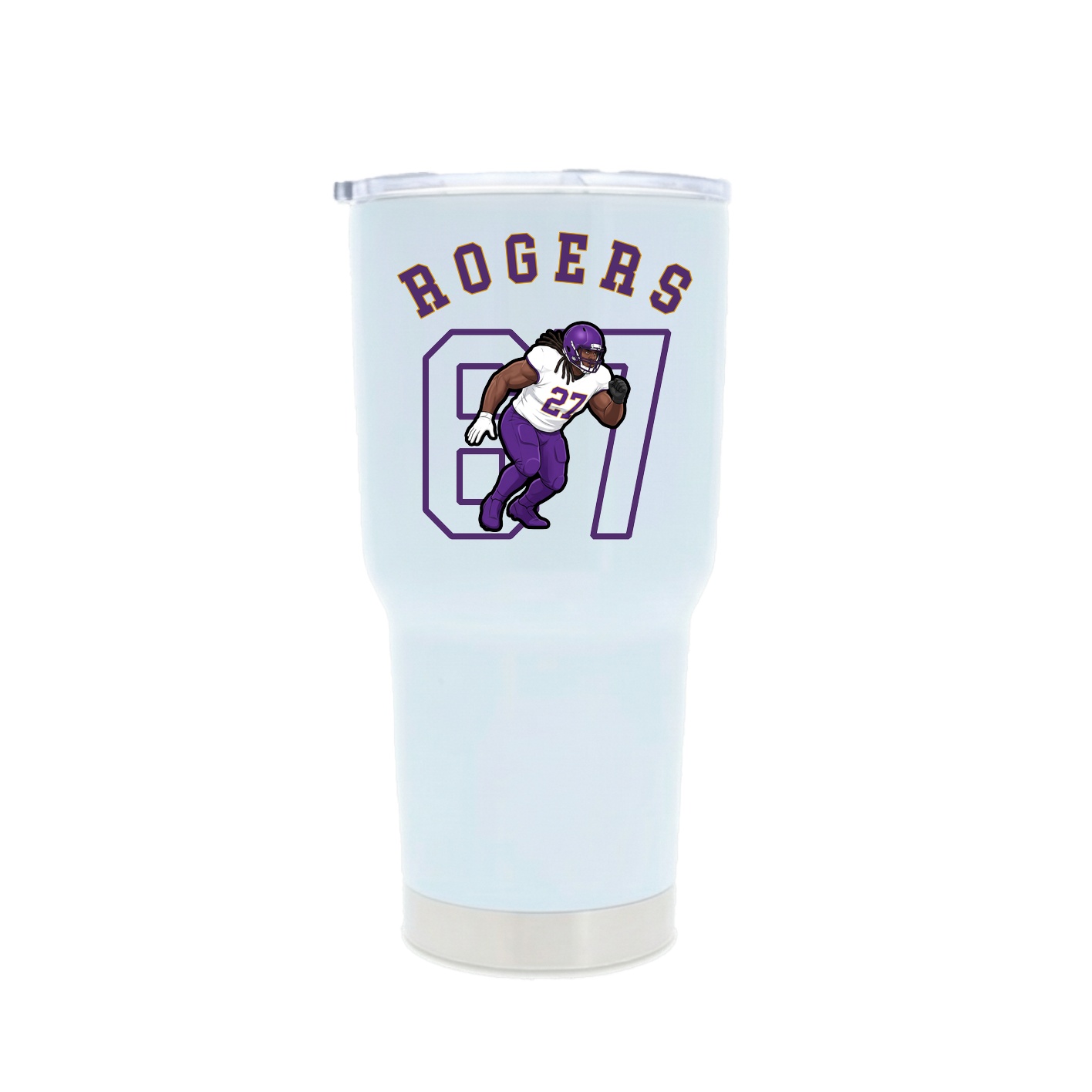 30oz Stainless Steel Tumbler — Shirsey Arch in White