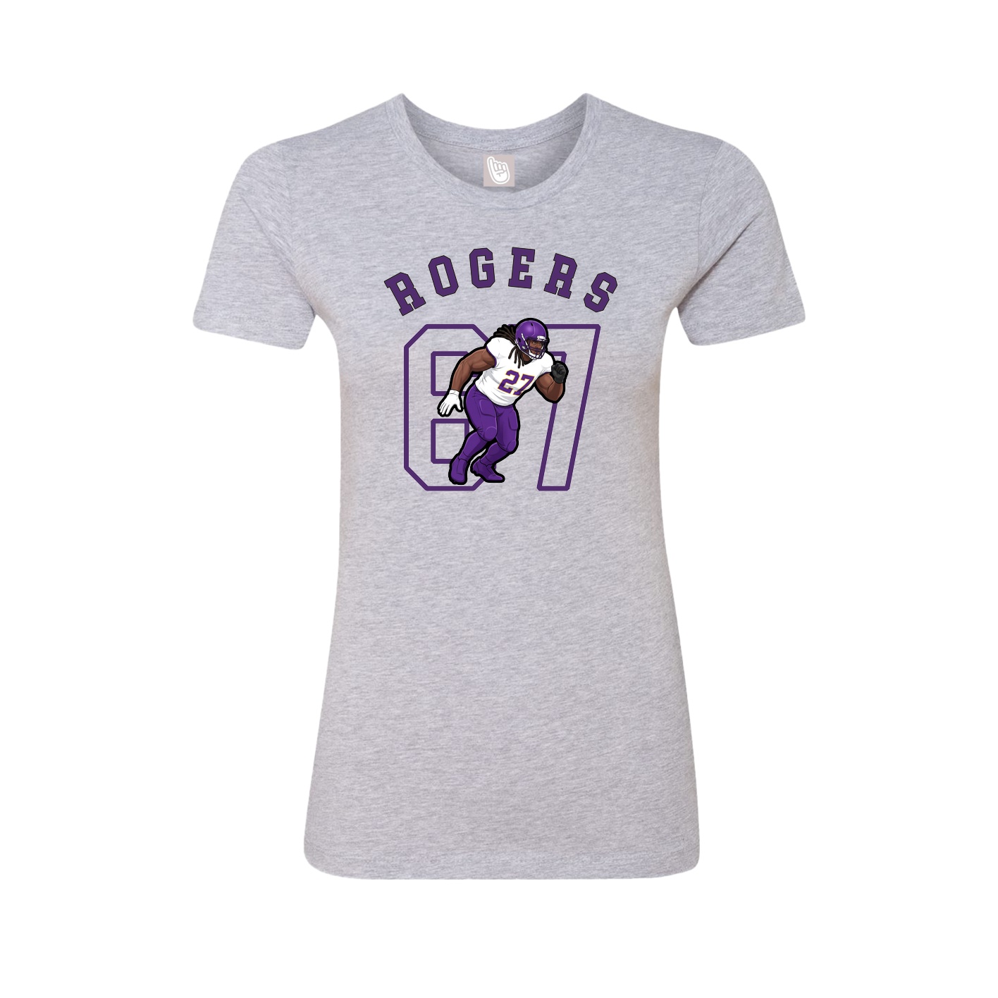 Fitted Women's Tee — Shirsey Arch in Grey