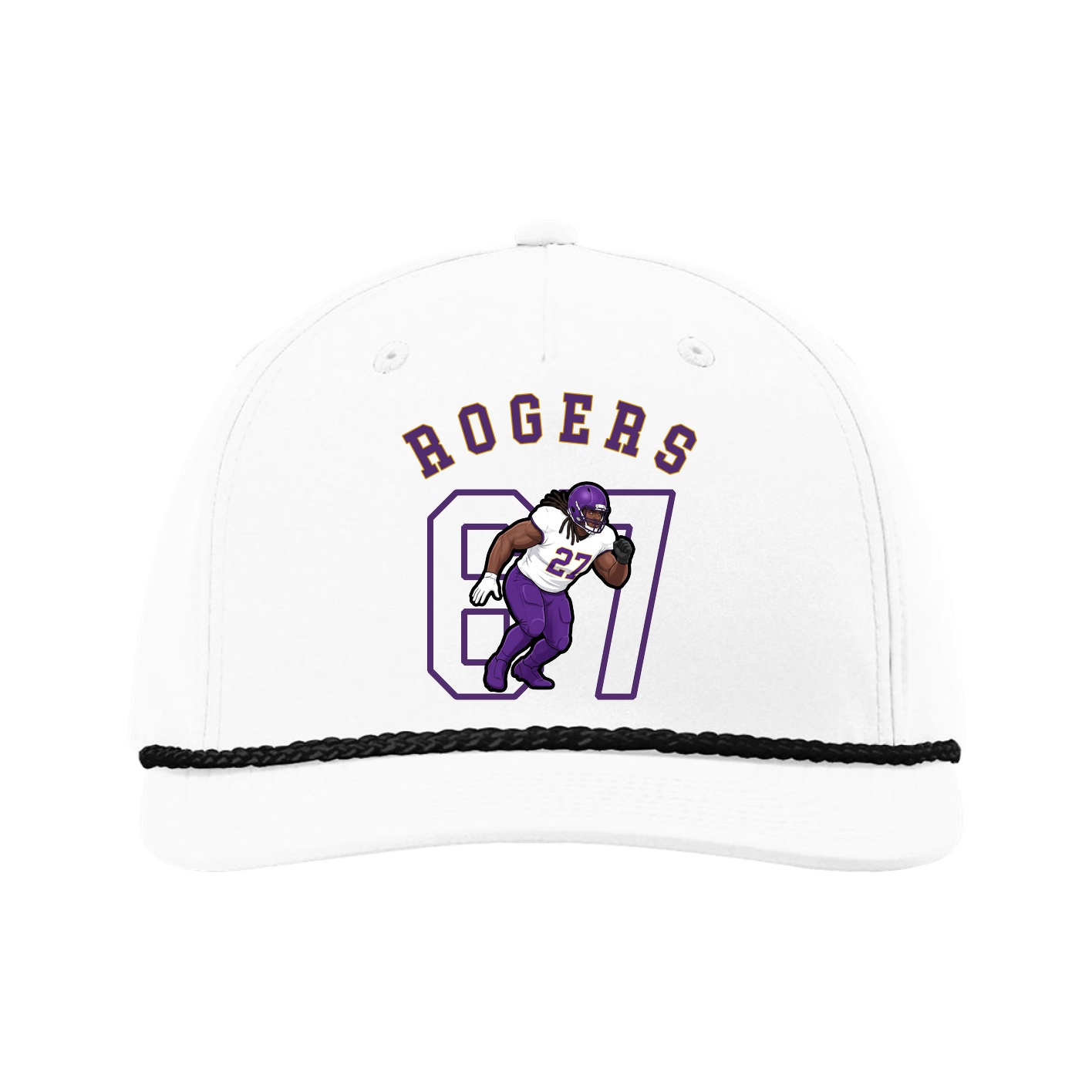 Five-Panel Classic Rope Cap — Shirsey Arch in White