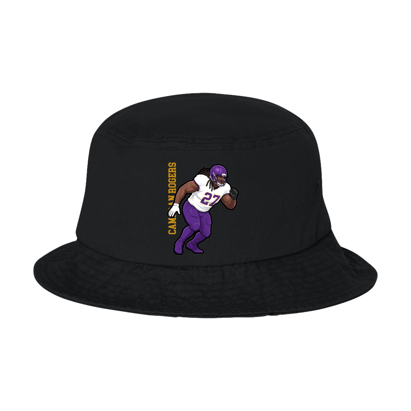 Bucket Cap — Name Vertical in Black