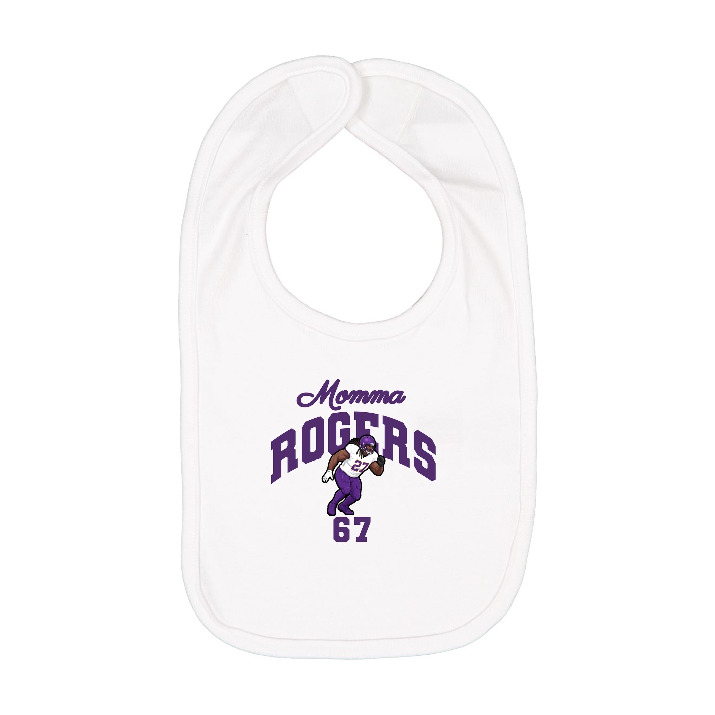 Infant Bib — Mothers Day Arch in White