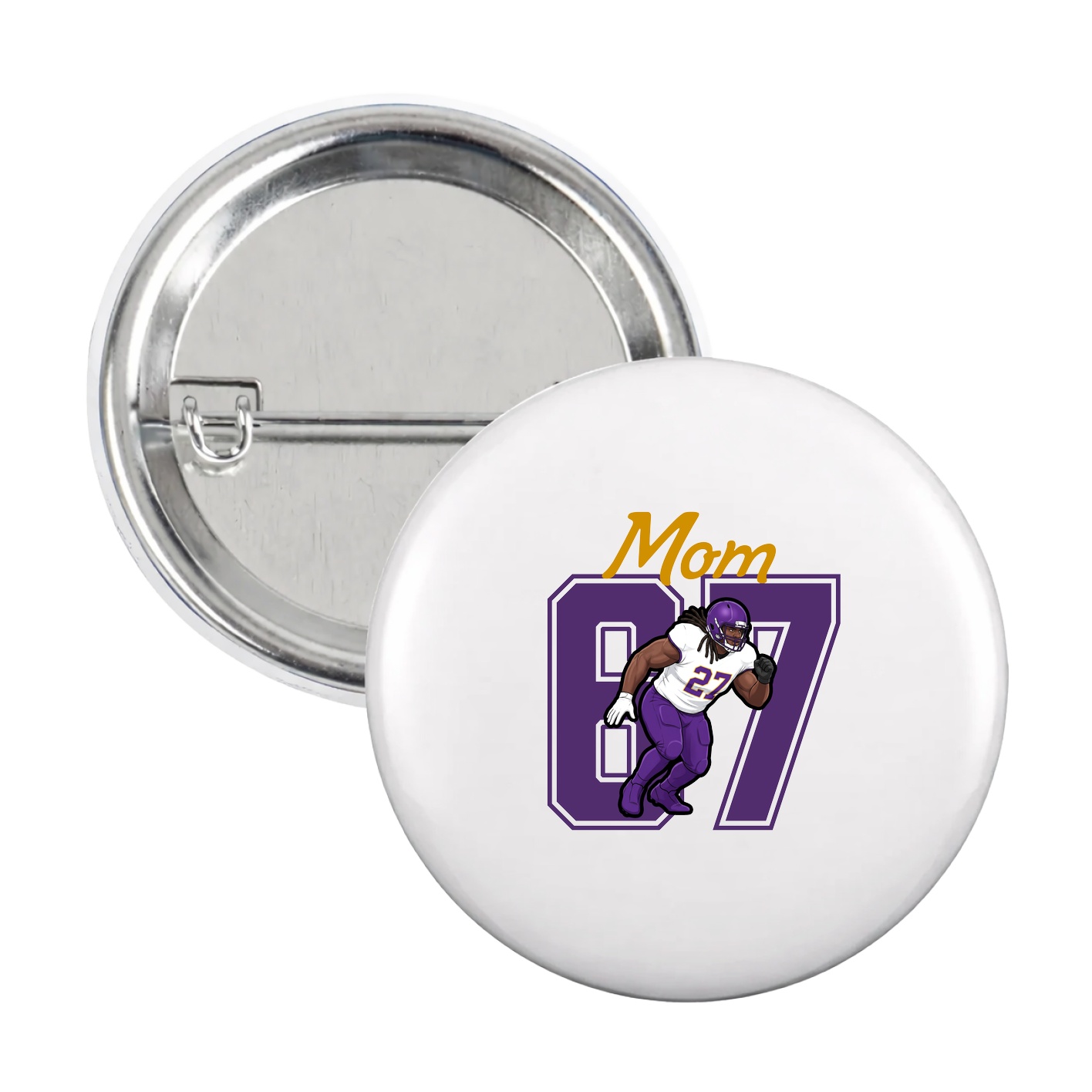 Game Day Button — Mothers Day Shirsey in White