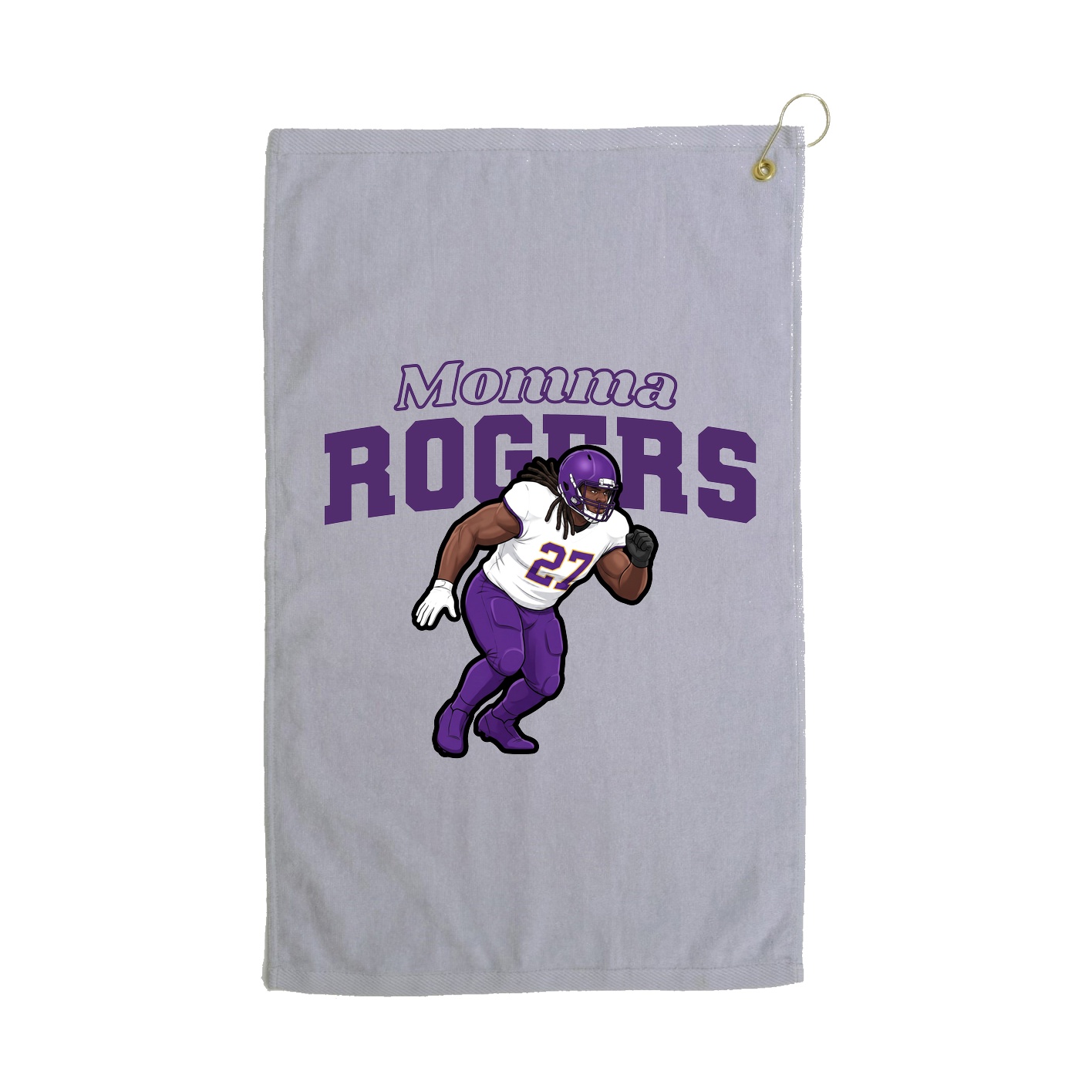 Golf Towel — Mothers Day Block in Grey