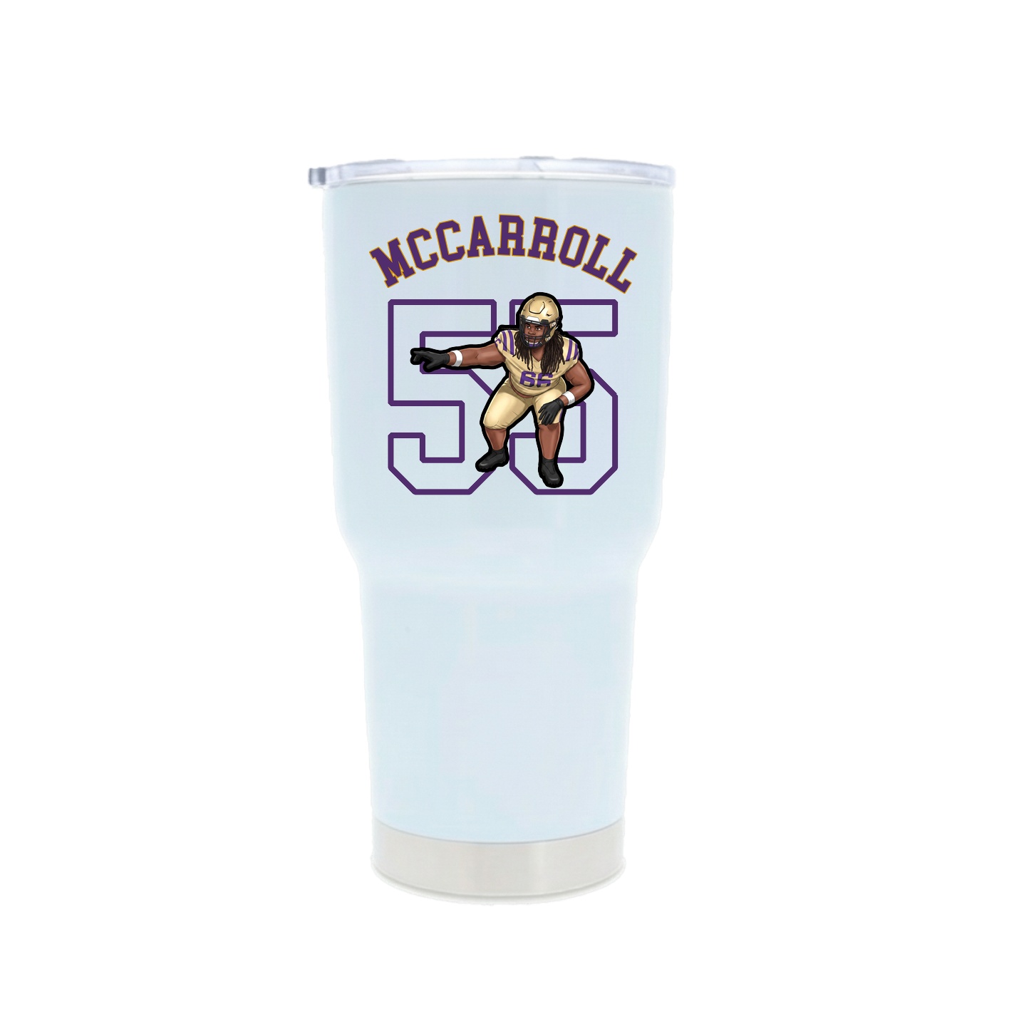 30oz Stainless Steel Tumbler — Shirsey Arch in White