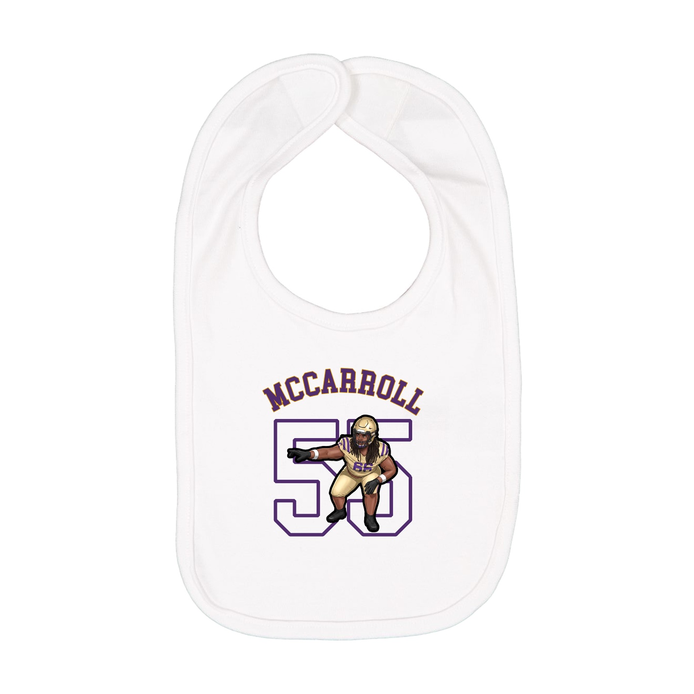 Infant Bib — Shirsey Arch in White