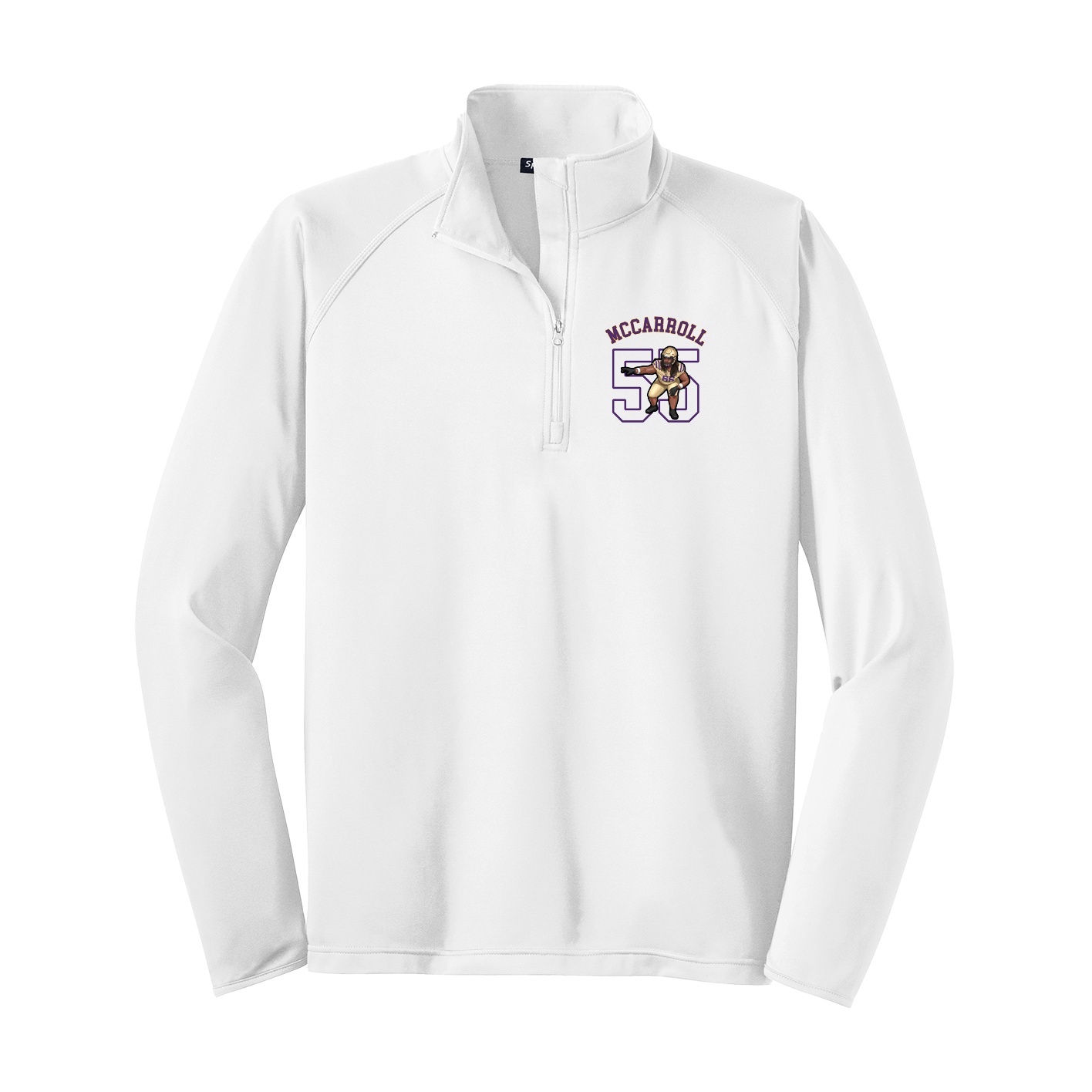 Q-Zip Pullover — Shirsey Arch in White