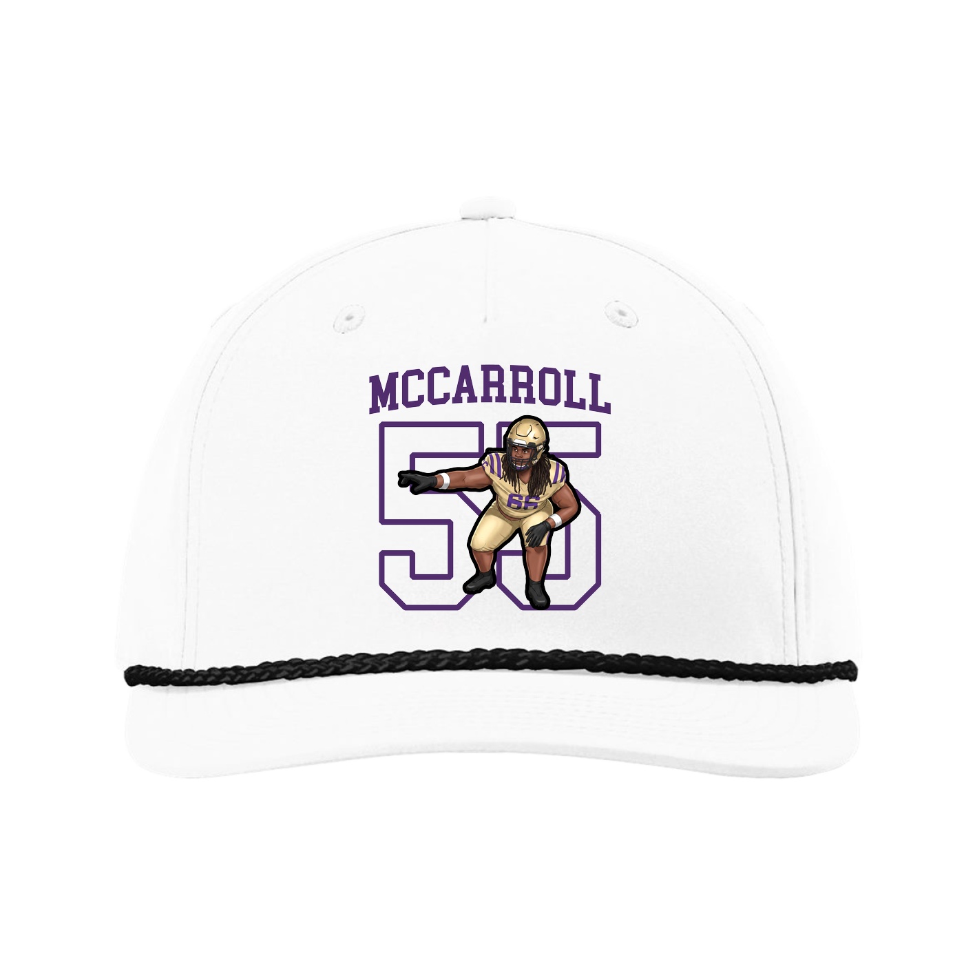 Five-Panel Classic Rope Cap — Shirsey in White