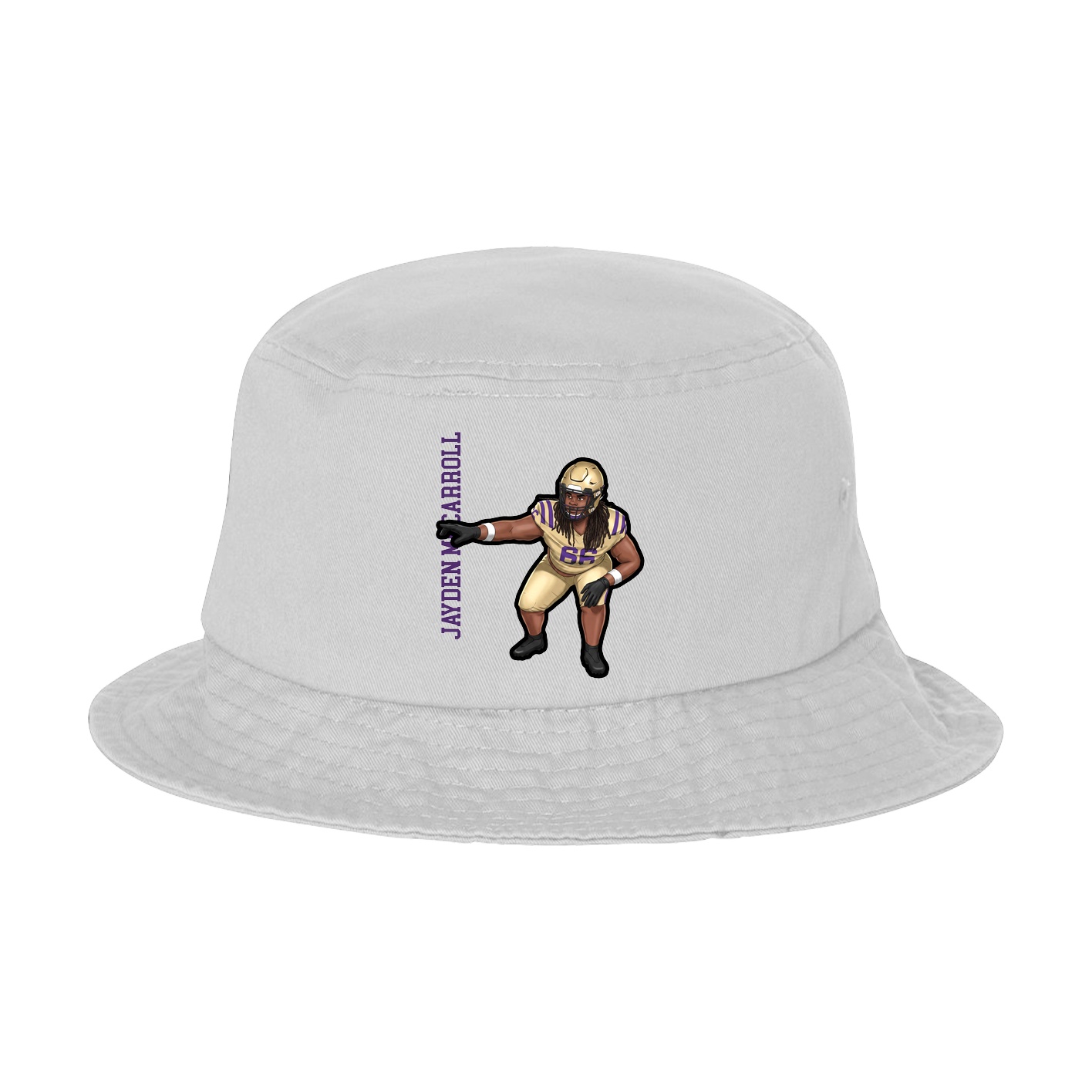 Bucket Cap — Name Vertical in White