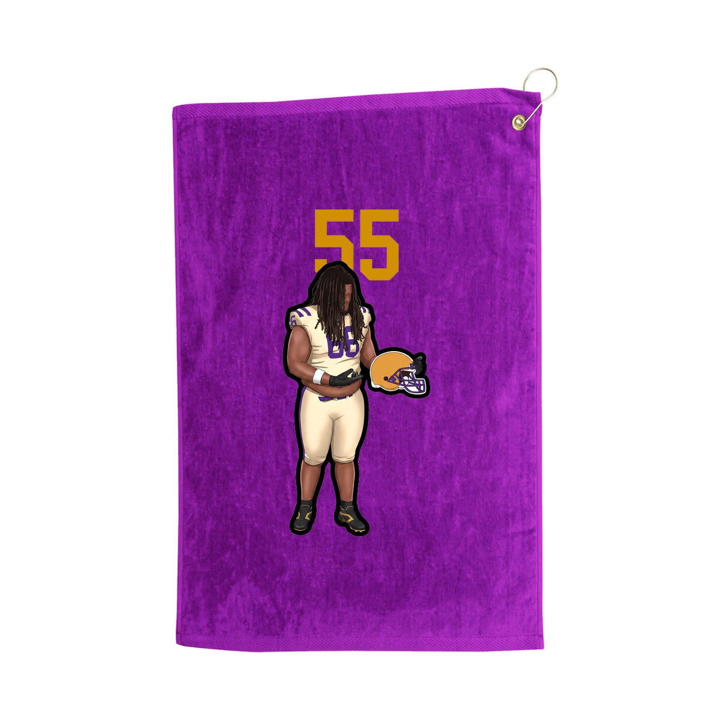 Golf Towel — Number Top in Purple
