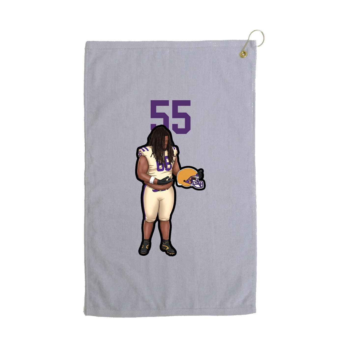 Golf Towel — Number Top in Grey