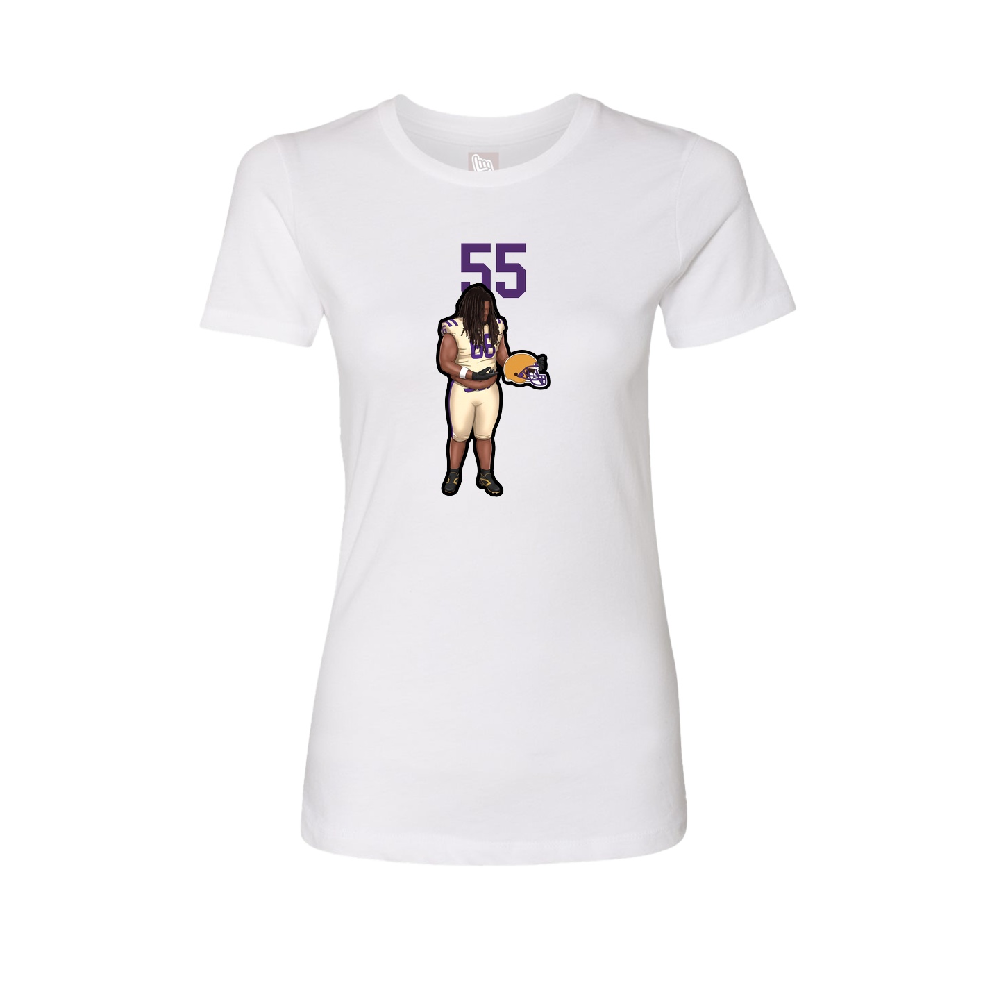 Fitted Women's Tee — Number Top in White