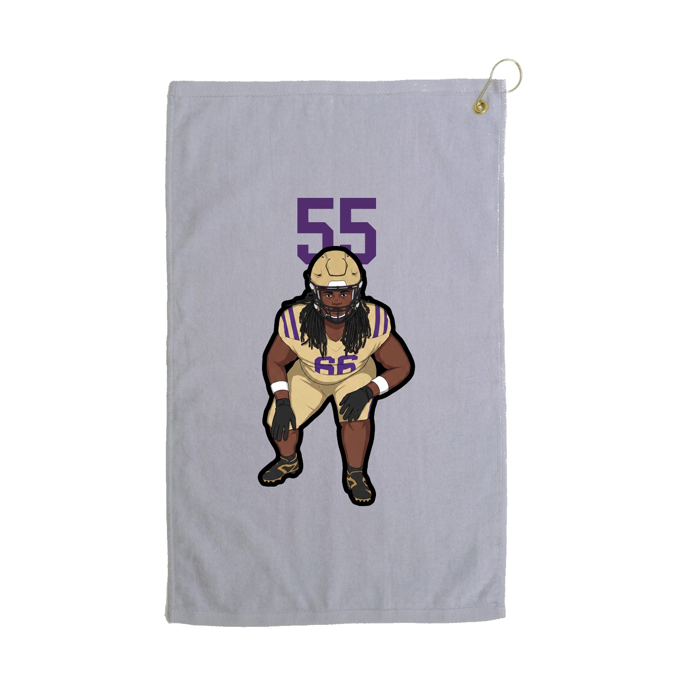 Golf Towel — Number Top in Grey