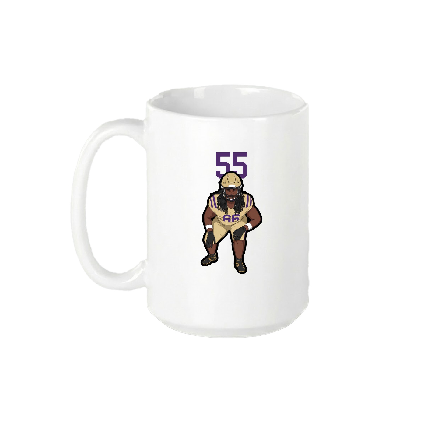 15oz Coffee Mug — Number Top in White
