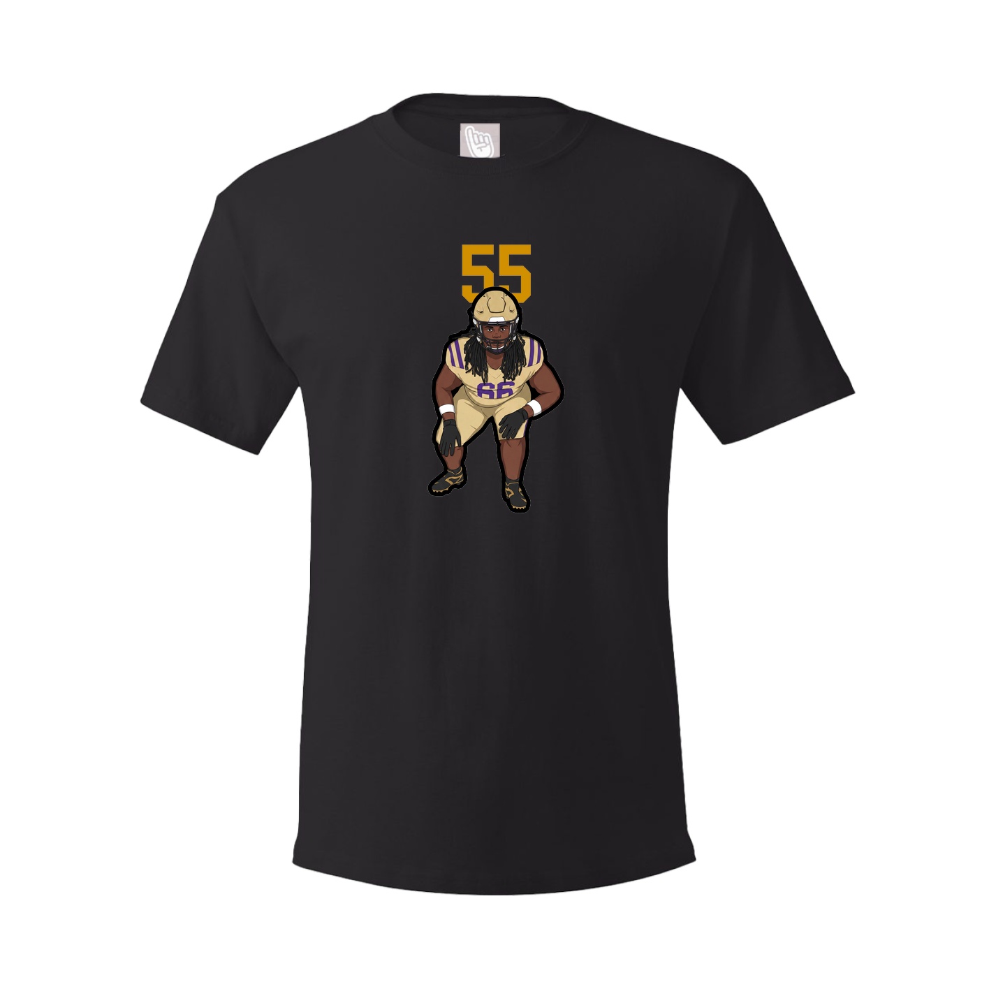 Youth Tee — Number Top in Black