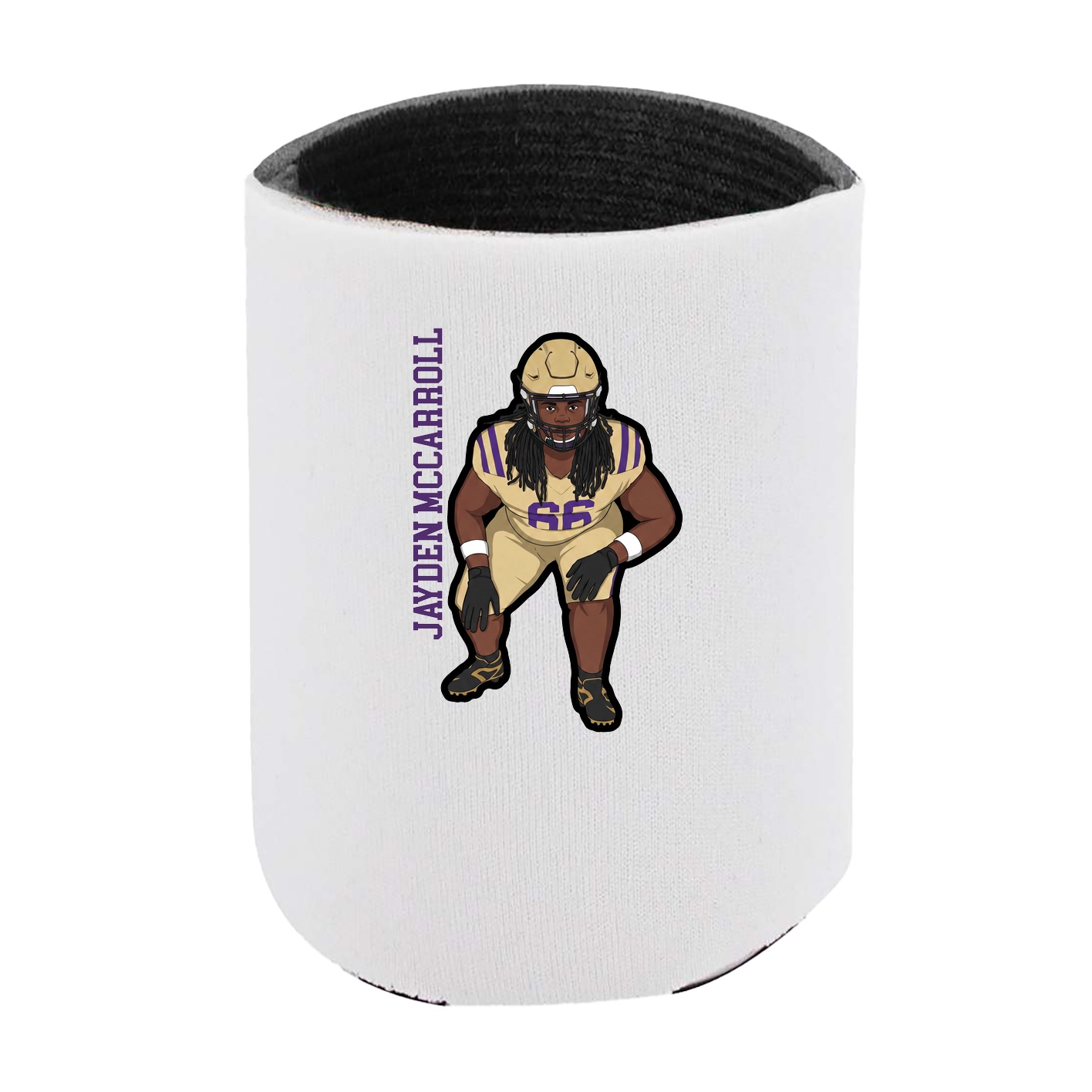 Can Holder — Name Vertical in White