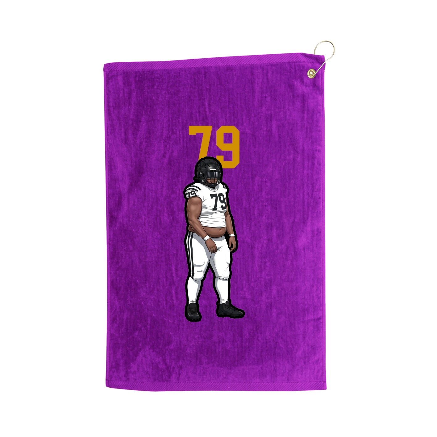 Golf Towel — Number Top in Purple