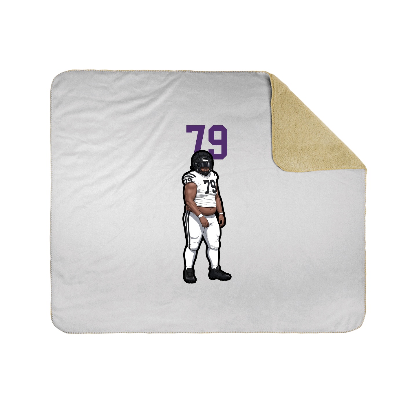 Throw Blanket — Number Top in White