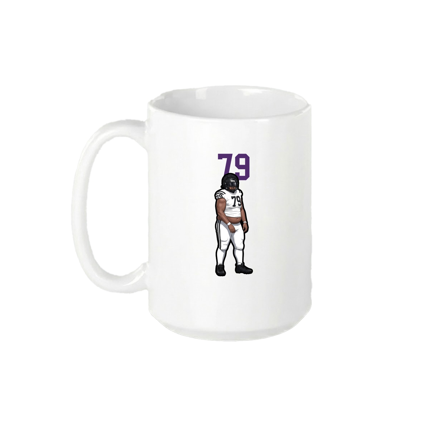 15oz Coffee Mug — Number Top in White
