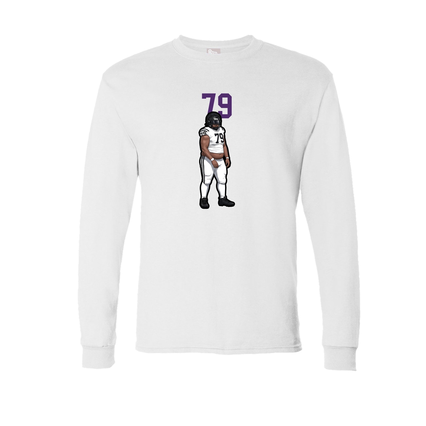 Long Sleeve Tee — Number Top in White