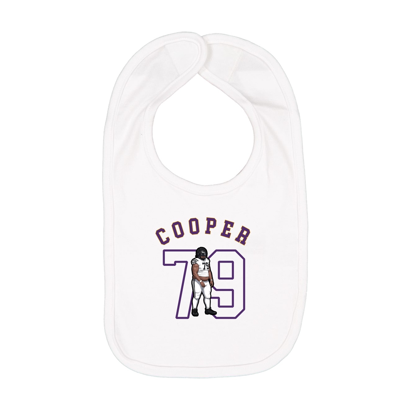 Infant Bib — Shirsey Arch in White