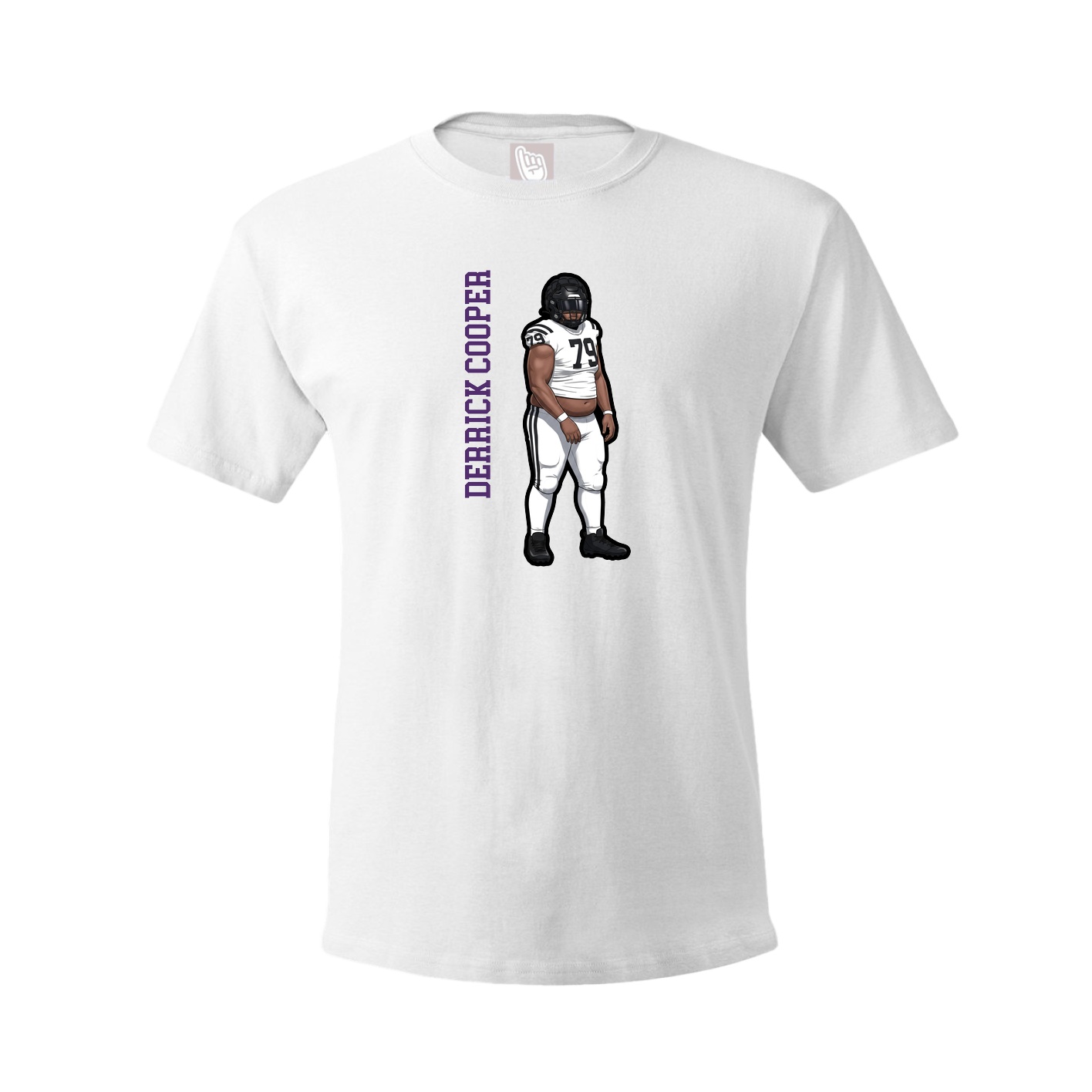 Youth Tee — Name Vertical in White