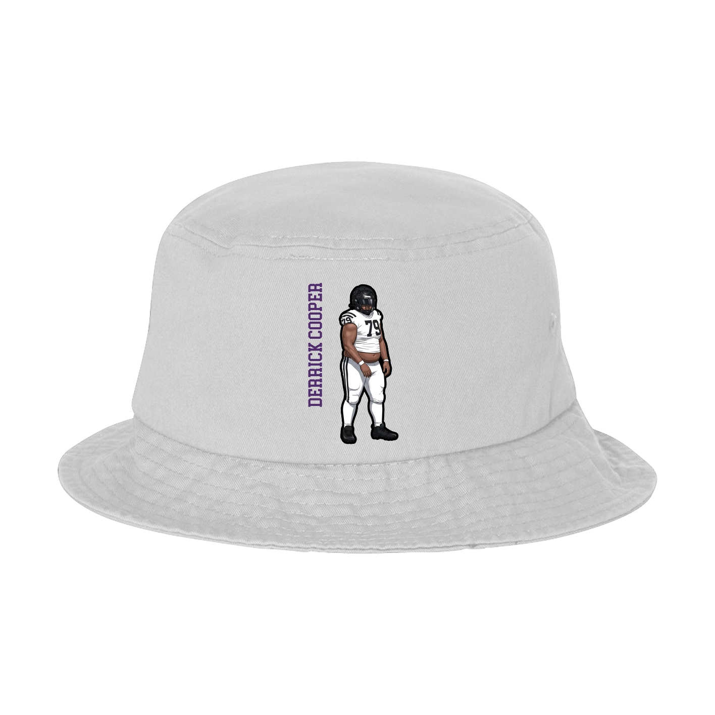 Bucket Cap — Name Vertical in White