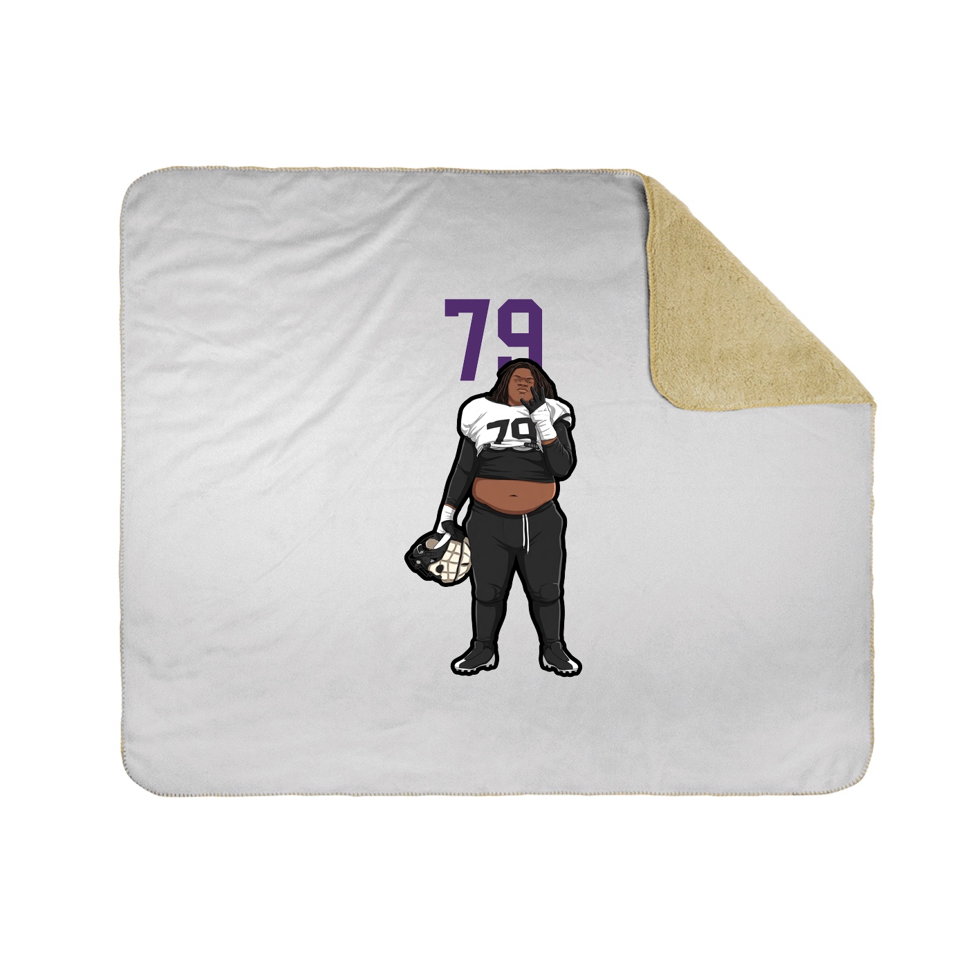 Throw Blanket — Number Top in White