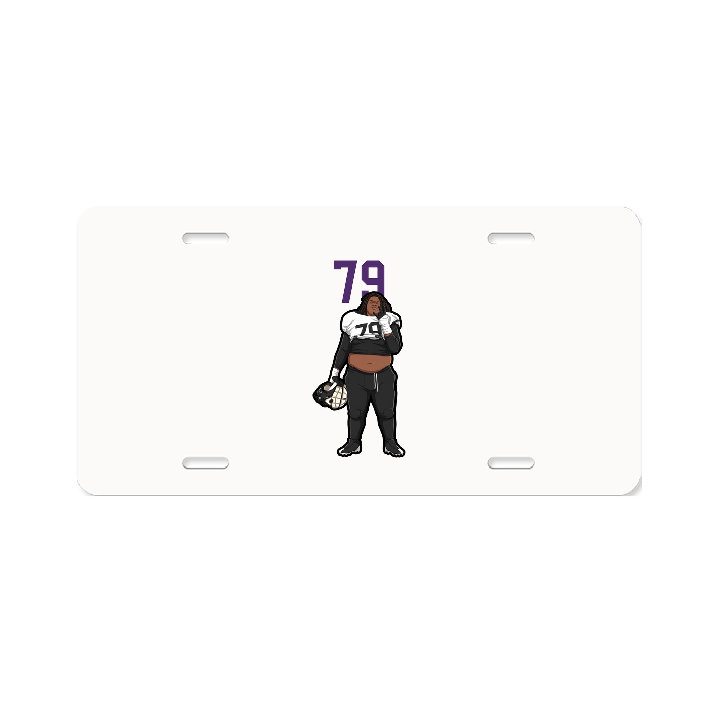 License Plate — Number Top in Classic