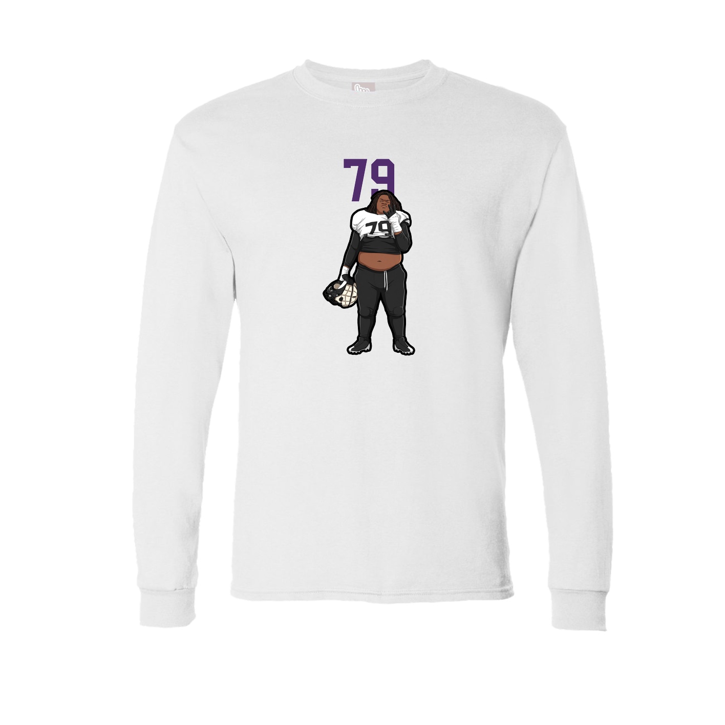 Long Sleeve Tee — Number Top in White