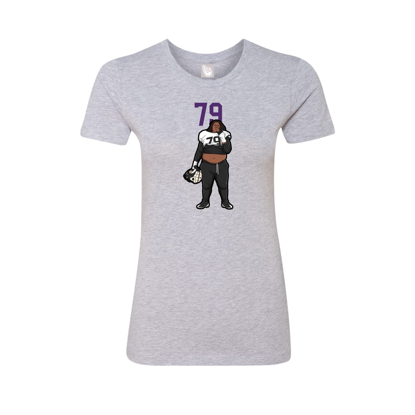 Womens Tee — Number Top in Grey