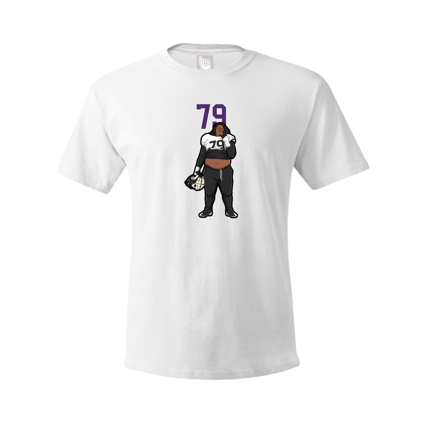 Youth Tee — Number Top in White