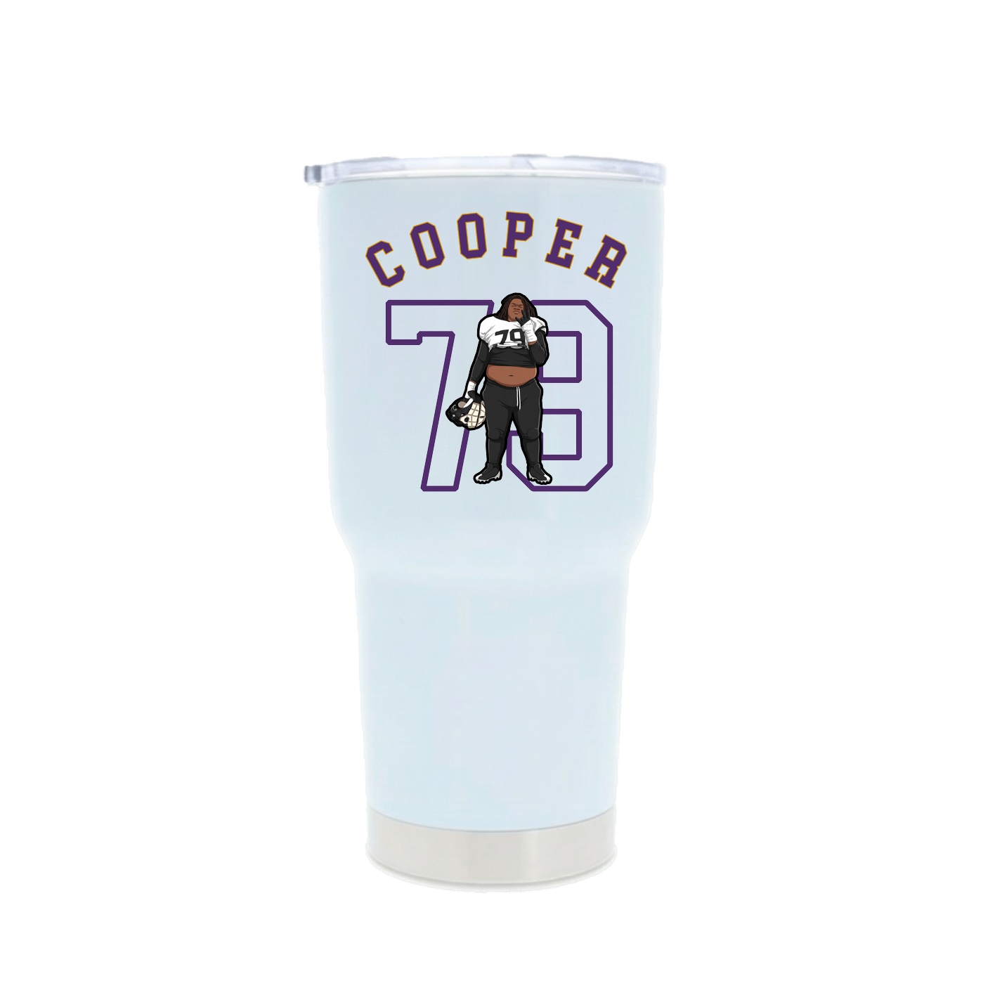 30oz Stainless Steel Tumbler — Shirsey Arch in White