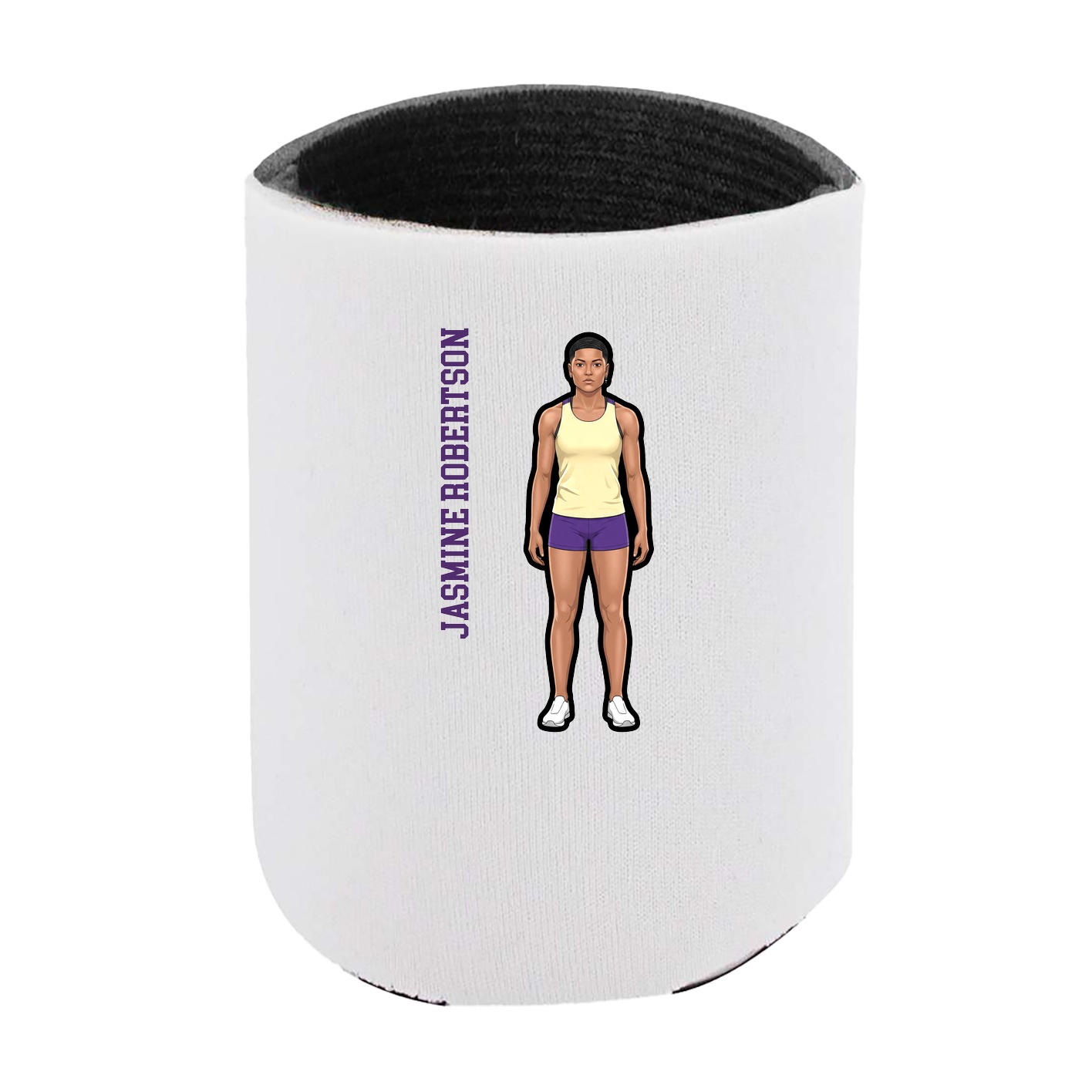 Can Holder — Name Vertical in White