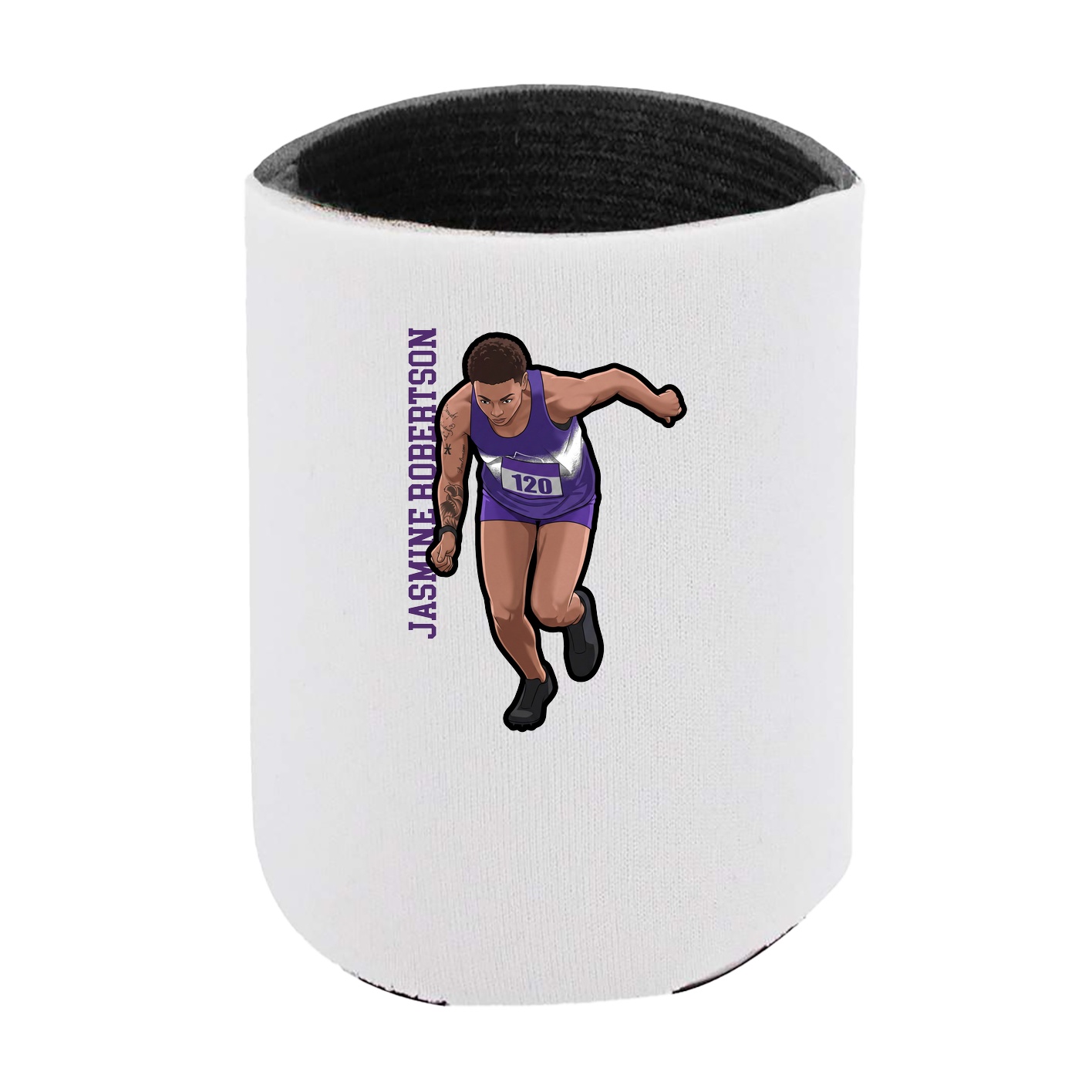 Can Holder — Name Vertical in White