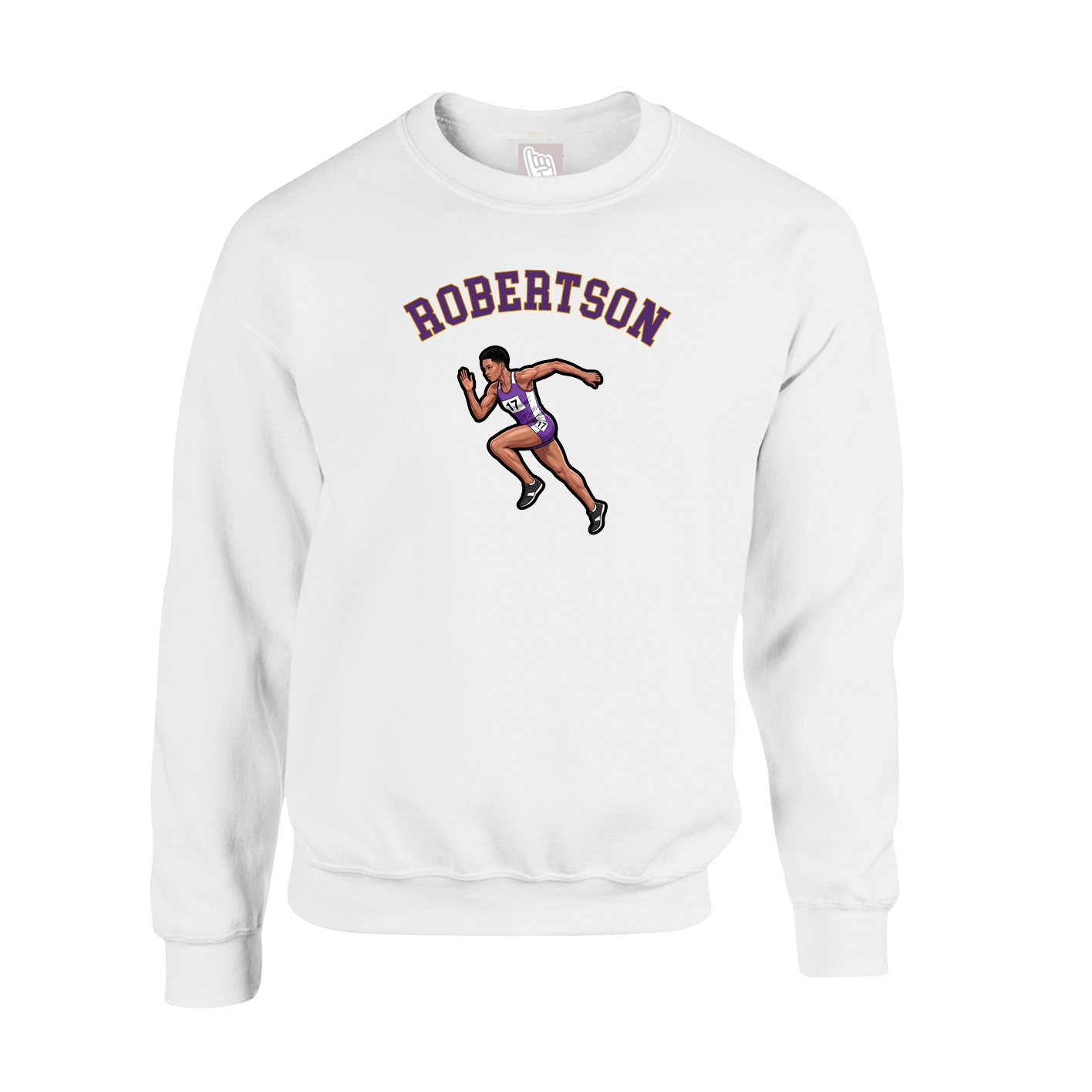 Fleece Crew — Shirsey Arch in White