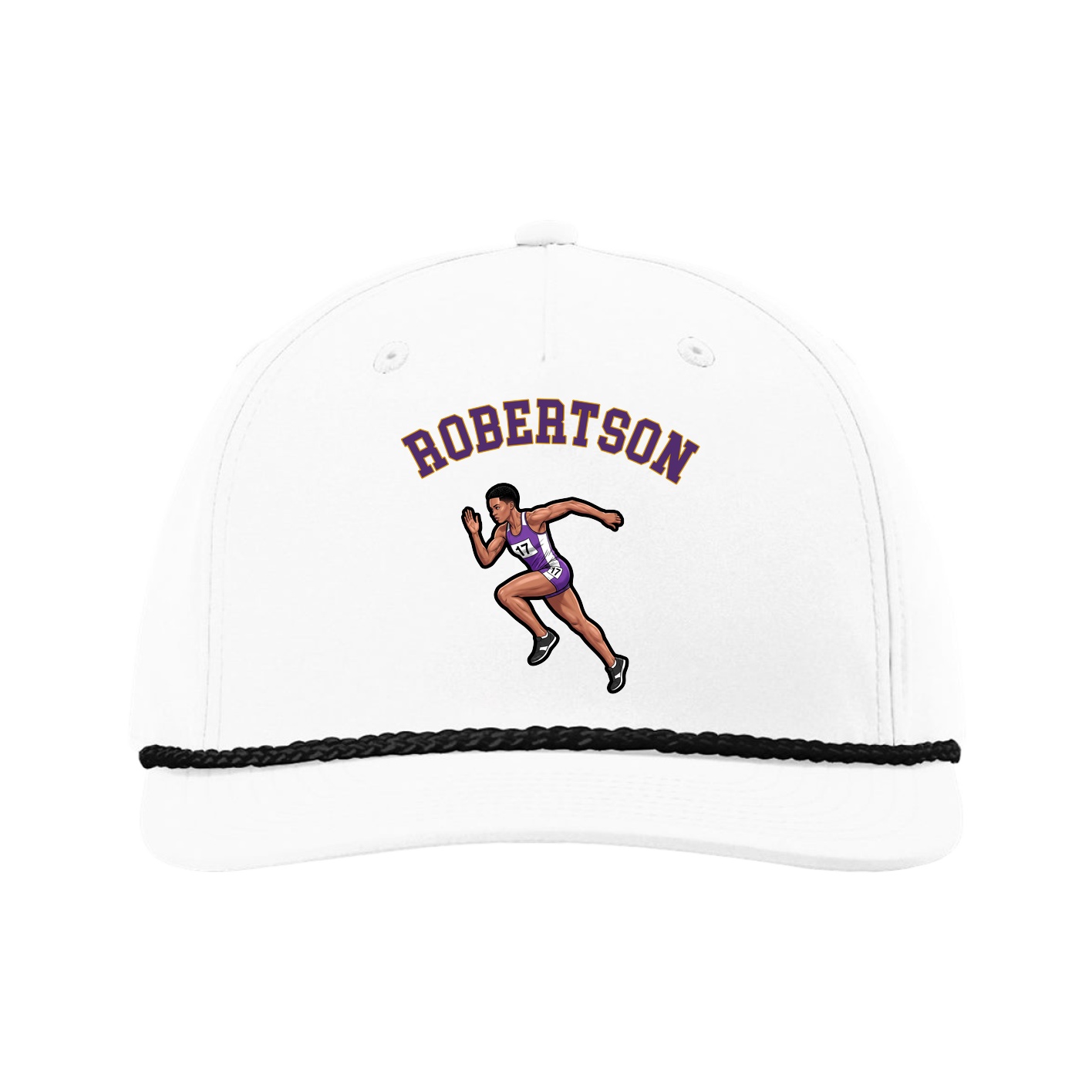 Five-Panel Classic Rope Cap — Shirsey Arch in White