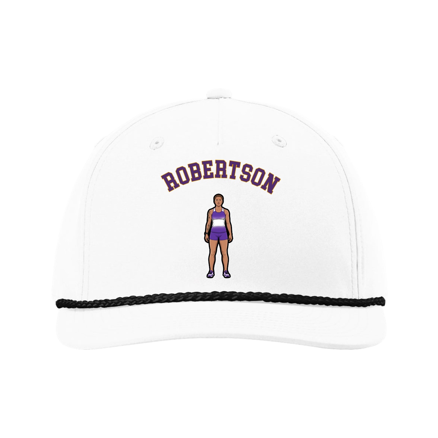 Five-Panel Classic Rope Cap — Shirsey Arch in White
