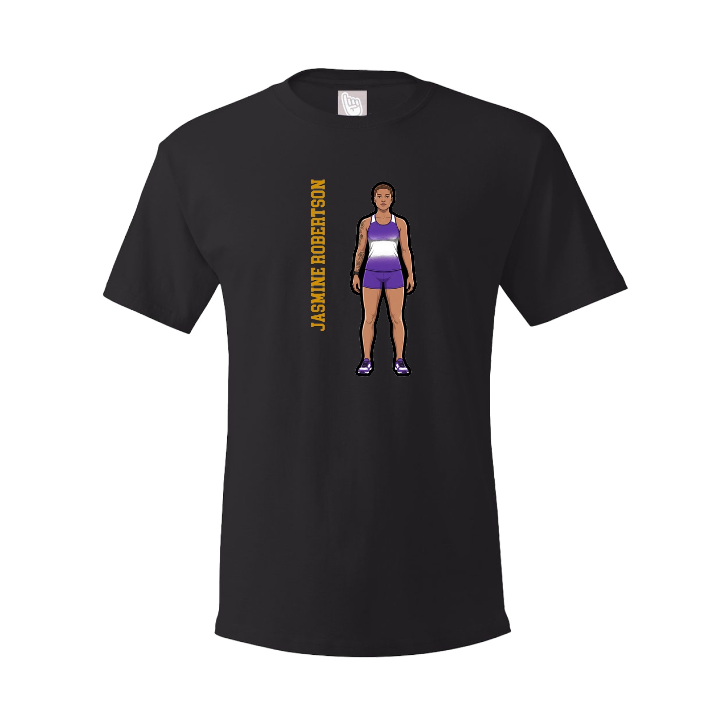 Tee — Name Vertical in Black