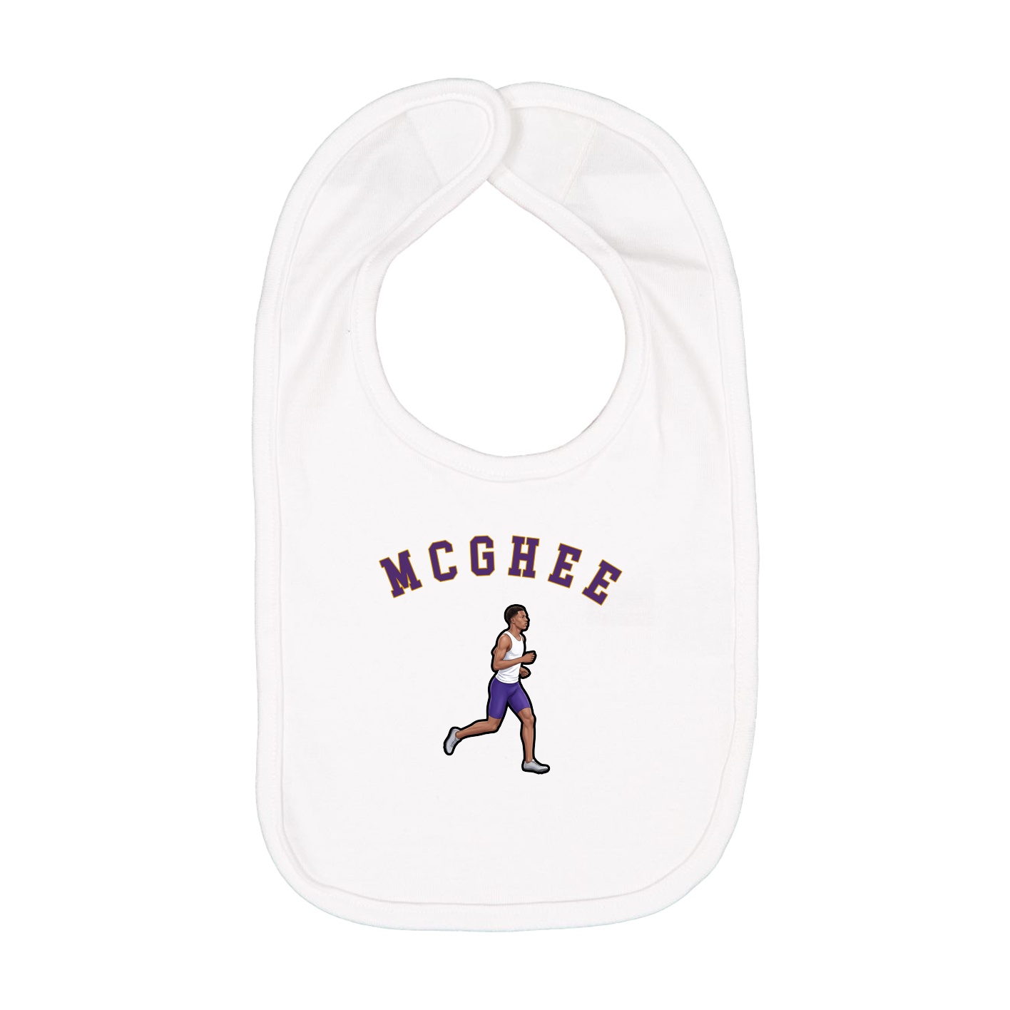 Infant Bib — Shirsey Arch in White