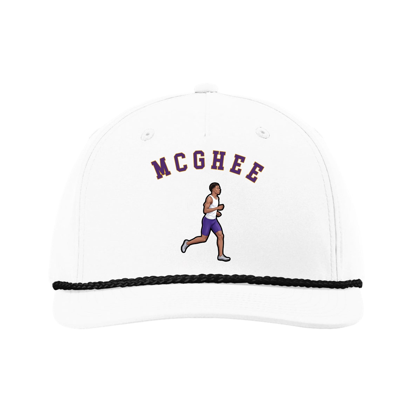 Five-Panel Classic Rope Cap — Shirsey Arch in White