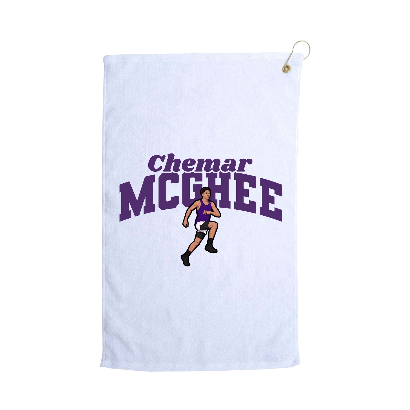 Golf Towel — Signature Arch in White