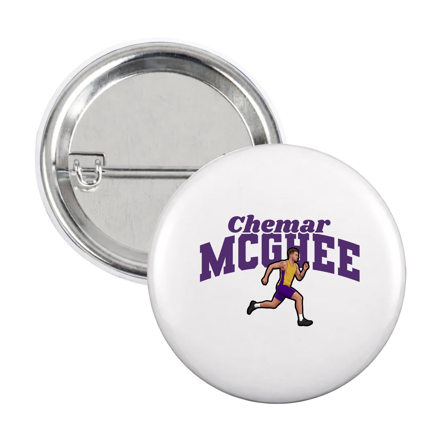 Game Day Button — Signature Arch in White