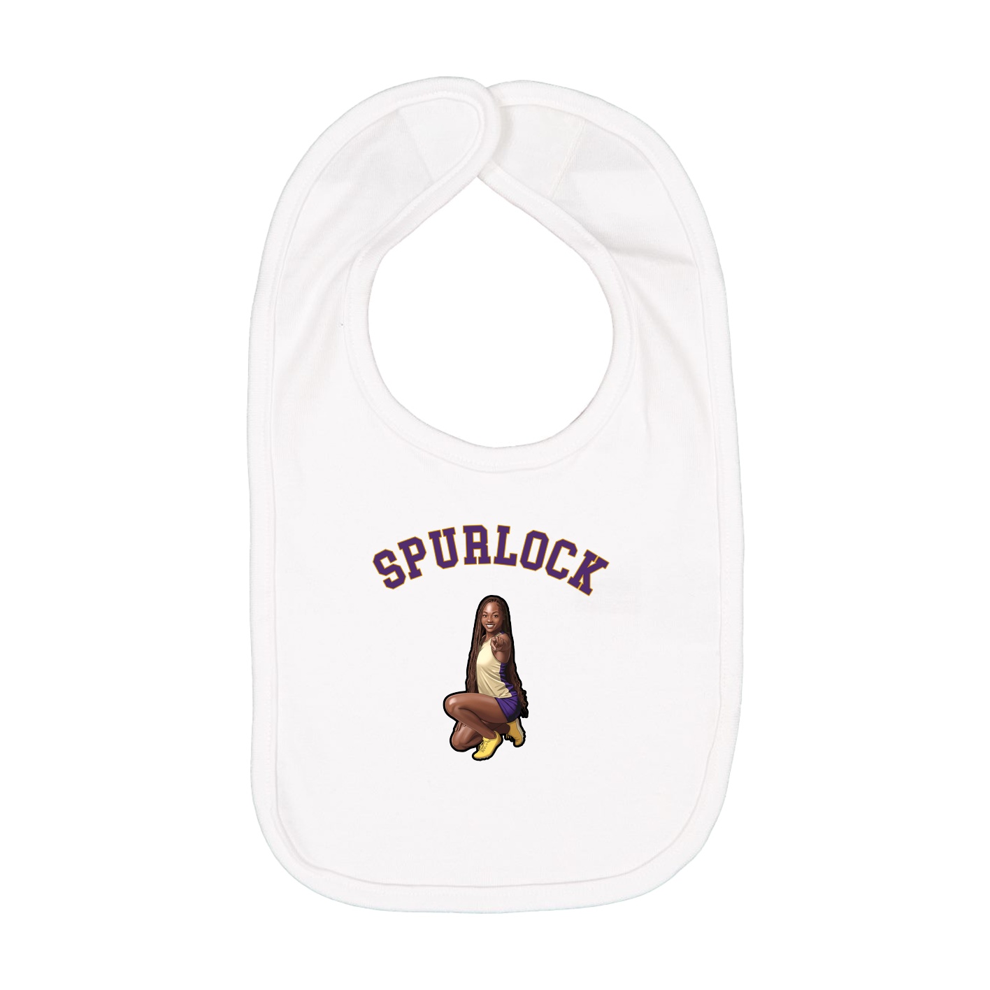 Infant Bib — Shirsey Arch in White