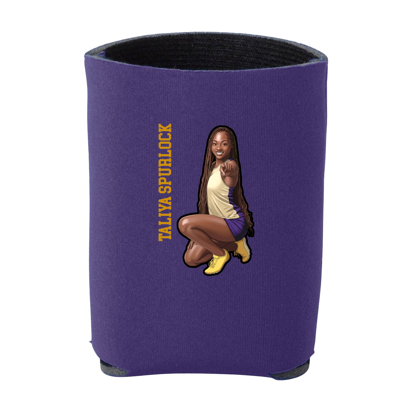 Can Holder — Name Vertical in Purple